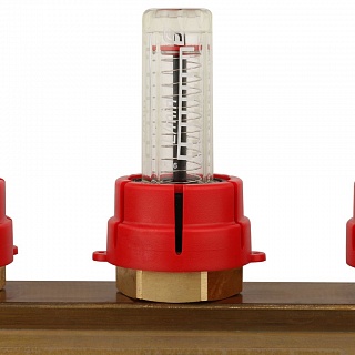 Коллектор 8-вых. латун. с расходомер. (SMB 0473 000008) STOUT