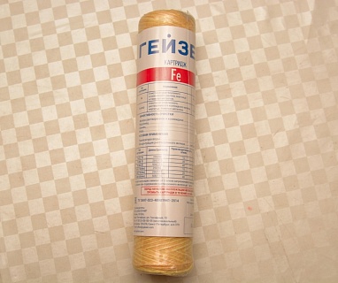 Картридж Slim 10" Гейзер Fe-10SL mix  (нити катионит и анионит ) 28070