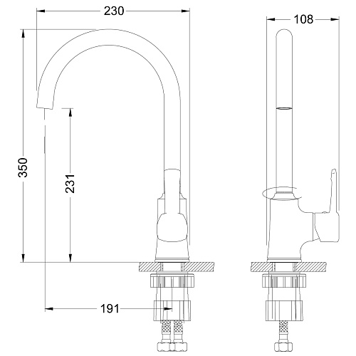 Смеситель д/кухни "Evitta" (0505) LEMARK 