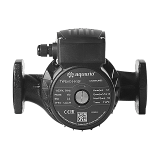 Насос цирк. AC   6-8-32F DN32 L=220мм, PN10, Qmax=12м3/ч, Hmax=12м, Tmax=110°С, 220В, 1-скор. с отв. фланц. с ВР 2" (5683) Aquario