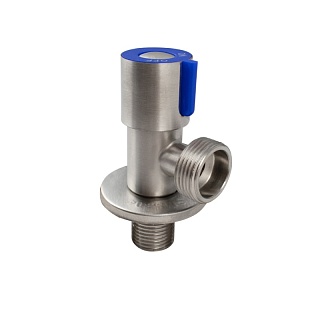 Кран MAGNUS угловой металлокерамика 1/2"х3/4" нерж.ст 304 с отражателем (9271) 