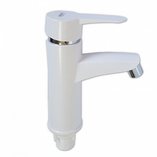 BRIMIX - Смеситель на раковину, шаровый АБС пластик белый (код: 599)