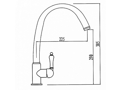 Смес д/кухни Kaiser Vincent бок.ф35 песочный мрамор (31333-4)