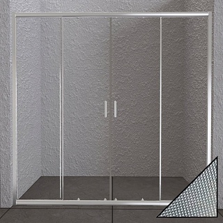Дверь для душа BelBagno UNIQUE-BF-2-150/180-P-Cr стекло рифленое