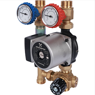 Группа насосная с терм. смесительным клап. 3/4" нас. Grundfos UPSO 15-65 130 (SDG-0002-002002) STOUT