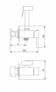 Смеситель с гиг.душем встраиваемый Haiba HB5512 хром