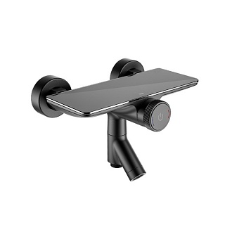 Смеситель для ванны с управлением Push Control, черный матовый, Shelfy, IDDIS, SHEBLBTi02WA
