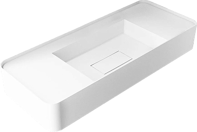 Умывальник Vincea Solid Surface VWB-6S312MW 1200*400*150, подвесная, белый матовый с крепежами