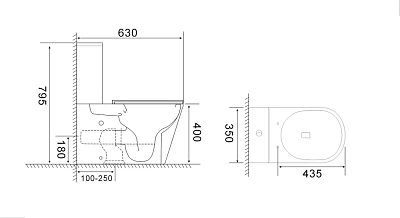 Унитаз-компакт Cerutti SPA "PIERA Tornado" безободковый сид.дюропл. м/лифт CT10560