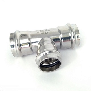 Тройник нерж. сталь пресс  22  (VPT222222) Vieir  (40/5) /129-8974