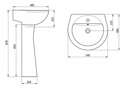 Умывальник с пьед."Соната" с/отв. (Воротынск) 