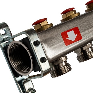 Коллектор 9-вых. нерж.ст. без расходомер. (SMS 0932 000009) STOUT