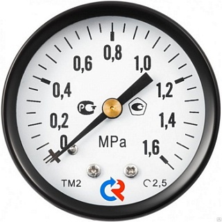 Манометр  0...10 bar (0...1,0МРа), ТМ-310Т.00 (63мм, G 1/4, кл. точ.2,5) (РОСМА) (8922)