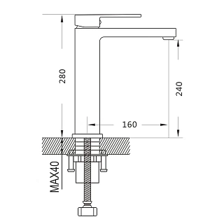 Смеситель д/раковины SHEVANIK хром высокий S9611