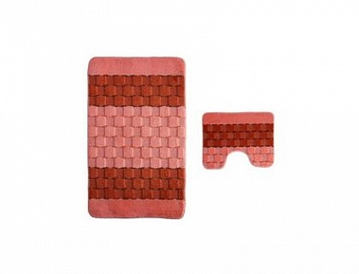 Набор ковриков (2предмета) "SILVER" 60х100см (11 мм) СЕРЫЙ 00201