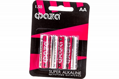 Элемент питания алкалиновый AA/LR6 1.5В Super Alkaline BL-4 (уп.4шт) ФАZА 5000285 495341