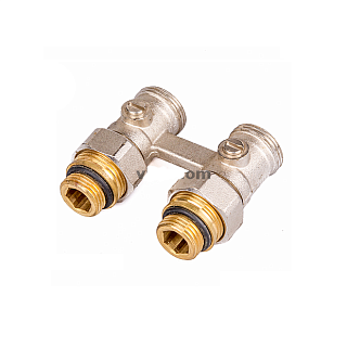 Узел нижнего подключения 3/4" прямой  д/2х труб. системы  VR308  (50/1шт)	  