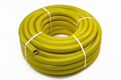 Шланг поливочный пятислойн. "ПОТОК400" 1" 5-ти слойный, арм,желтый нарезка