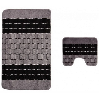 Набор ковриков (2предмета) СИЛЬВЕР 60х100см +50х60  бирюзовый (00204)