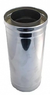 Сэндвич-труба н/ж.0,8мм + оц..ф150х210 L0,5м.