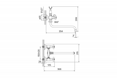 Смеситель для ванны с керамическим дивертором, Jeals, IDDIS, JEASBL2i10