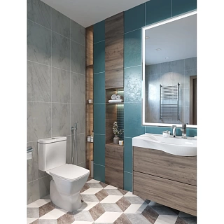 Унитаз-комп Santek "Нео"  rimless, б/о, г/в, 2-реж, сид. DP Slim, SC, Clip up,1WH302418