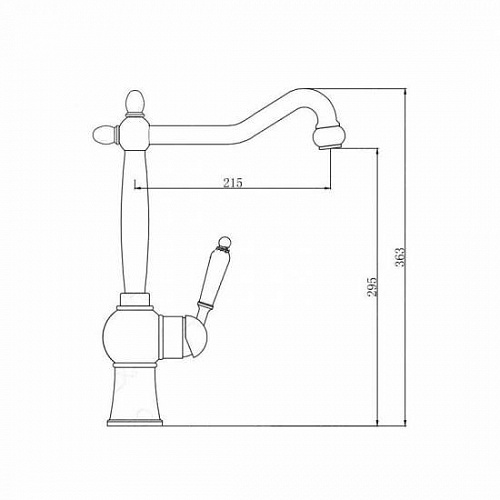 Смес д/кухни Kaiser Wood ф35 (61033)