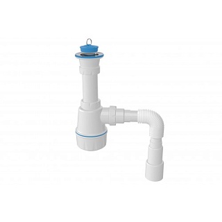 Сифон 1 1/2х40/50 бутылочный для мойки, c гофрой и пробкой M106-0 ZEGOR