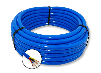 Кабель КВВ 4х1,5 (катушка 500м, синий, круглый) Aquacable
