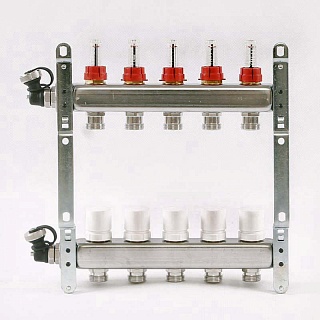 Коллектор нерж. с расходомерами 1"х3/4" на  5 выхода (450I4305(R) Uni-Fitt 