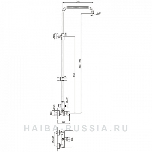 Душ.система Haiba HB2411 без излива