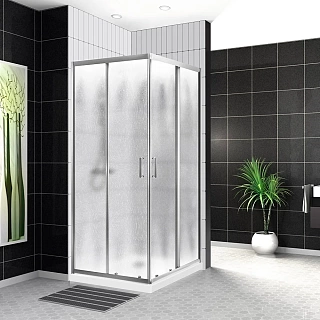 Ограждение душевое BELBAGNO UNO-195-A-2-90-CH-CR стекло шиншила (без поддона)
