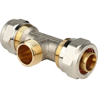 Тройник-переходник с наружной резьбой 26х3/4"х26 SFS-0011-003426 STOUT