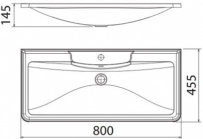 Комплект мебели 80 "ACQUA-800-2C-PIA Rovere Rustico" напольная 2 ящ. BELBAGNO (ум.BB800/455-LV-MR-ALR) 