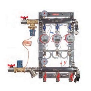 Узел этажный поквартирного учета эн.,с авт.бал.кл,без пер.клапана,3/4 слева  (VT.GPA.05S04.L2)