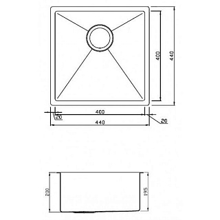 Кухонная мойка Seaman Eco Marino SME-440 Gold (PVD)