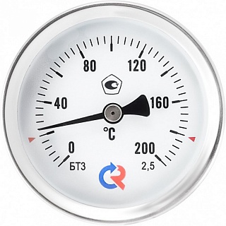 Термометр бим.,  0...120' C, шток 100х6мм (БТ-31.211, 63мм, кл.точ.2,5) (РОСМА) (2408)