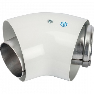 Элемент дымохода отвод коаксиальный 45° DN60/100 (SCA-6010-000045) STOUT 