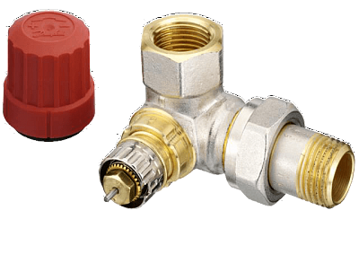 Клапан терморег. RTR-N углов., трехосевой, правый DN15 Kvs0,9 для 2-труб. системы отопл. (013G7021)