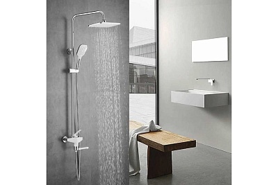 Душ. система SHEVANIK белый/хром S8036F