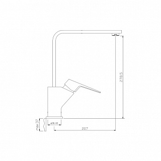 Смеситель д/кухни  GRANO d35 черный/хром  3503Р ARGO 35794 ВЫГОДА!!