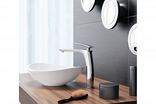 Смеситель д/умывальника "Fuji" (FUJ-1012) высокий TOKITO