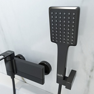 Смеситель для ванны, черный, Slide, IDDIS, SLIBL00i02