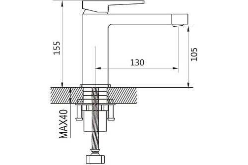 Смеситель д/раковины SHEVANIK белый мат. S6801C