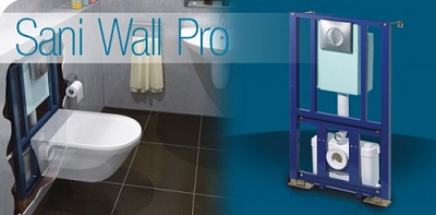 Насос-измельчитель SANIWALL PRO UP (1 унит.+2 умыв.) 5м?100м ? 0,4кВт SFA