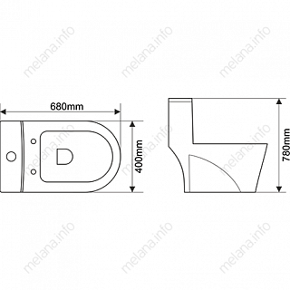 800-2010  Унитаз моноблок MELANA
