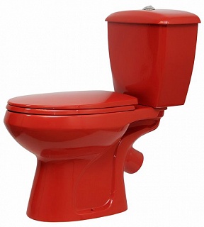 Унитаз-комп "Элисса" красный с сиден. и армат.  (Ст.Оскол ) (023-1591)