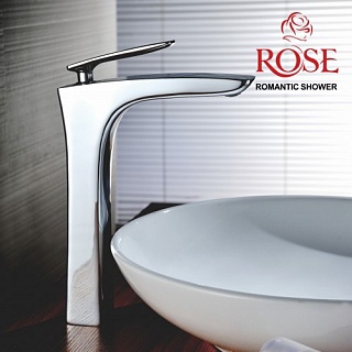 Смеситель д/раковины ROSE высокий хром R2711