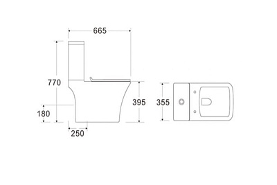 Унитаз-компакт Cerutti SPA "VETTORE" безободковый сид.дюропл. м/лифт CT7192  АКЦИЯ!!