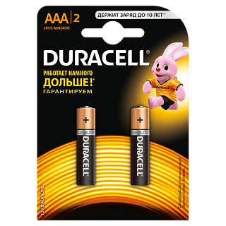 Элемент питания алкалиновый AAA/LR03/MN 2400 Basic BP-2 (блист.2шт) Duracell 116465